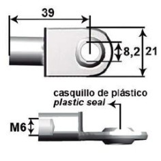 Ancrage Œil Métal Déplacé Ø8mm L39M6