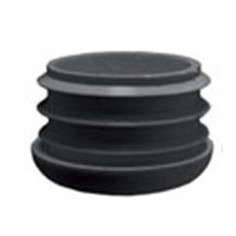 Fixed End Cap Black Plastic Round Tube 30mm