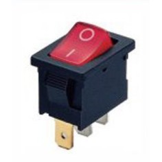 interrupteur basculant dimension de montage 19x13mm rouge 2NO 250V 13A éclairé 0-I