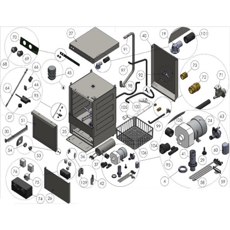 Resistencia Lavado Boiler 400 Ozti 2950W 9099.01000.01