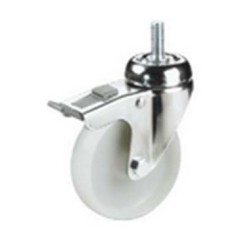 Roda espárrago D.100mm Nylon com freio