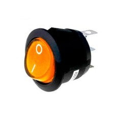 interruptor basculante medida montagem 20mm Âmbar Serigrafado 1NO 250V 16A 0-I emenda conector Faston 4,8mm OZTI 6232.00011.00