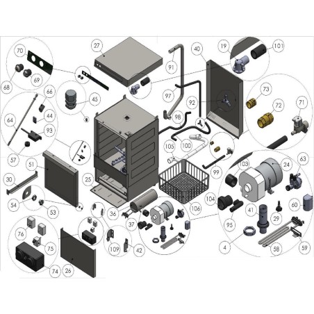 válvula magnética simples reto 230V tensão CA entrada 3/4" saída 11,5mm DN10 T máx 90°C ELTEK OZTI 6262.00008.00