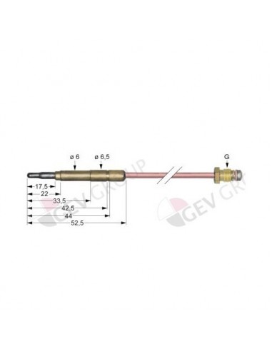 termopar conexión para conector ø6,0(6,5)mm M9x1 L 320mm
