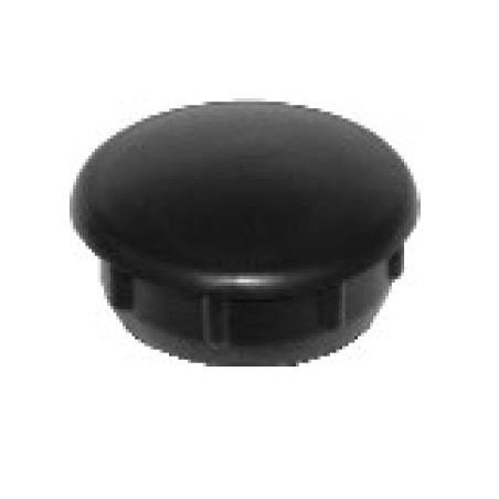 Black plastic round cap D. 25mm