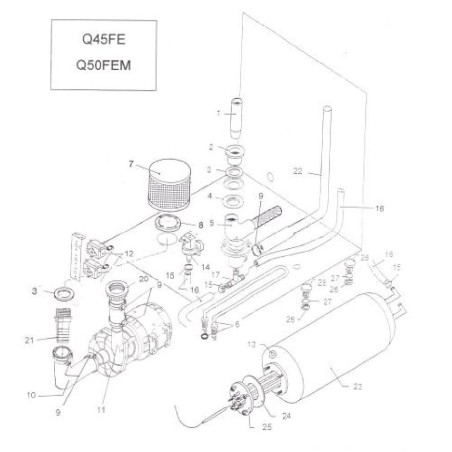 commutateur rotatif 2 0-1 jeux de contacts 2 690V 20A axe ø 5x5mm axe L 17mm axe carré Q35 Q40 Q50 Fabar Cimsa 13186