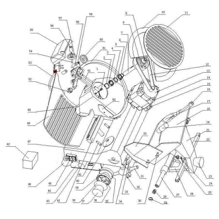 HBS-275 HBS-300 Cutting Regulator Control Breakdown 15 Shaft 16mm