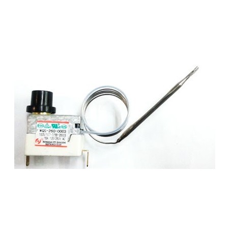 Termostato de segurança 260º WQS-260 16A 125/250V bulbo 70x4mm