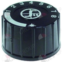 Bouton ø 37 mm noir thermostat de gaz axe spécial minisit