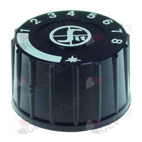 Mando ø 37mm negro termostato de gas eje especial minisit