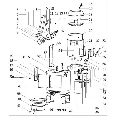 Couvercle en plastique éplucheur HLP-20 Démontage 9