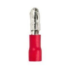 round connector size ø4mm 0.5-1.5mm² UE 100 pcs PVC insulation Cu Sn red max T 75°C
