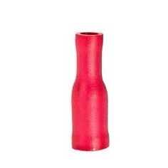 round connector size ø4mm 0.5-1.5mm² insulated EU 100 pcs PVC insulation Cu gal Sn red max T 75°C