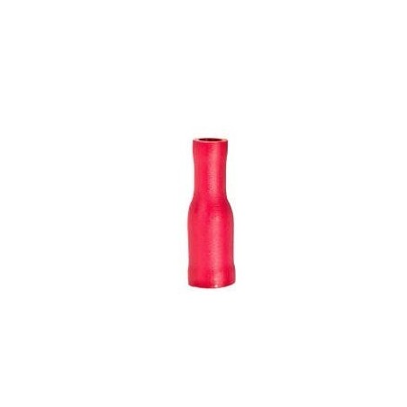 connecteur rond taille ø4mm 0,5-1,5mm² isolé UE 100 pcs isol. PVC Cu gal Sn rouge T max 75°C