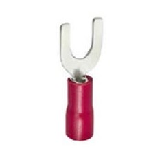 terminal de horquilla tamaño M5 ø5,3mm 0,5-1,5mm² UE 100 pzs aislam. PVC Cu gal Sn rojo T máx 75°C 
