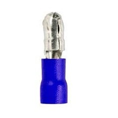 connecteur rond taille ø4mm 1,5-2,5mm² UE 100 pièces isolation PVC Cu gal Sn bleu T max 75°C