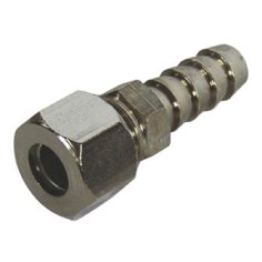 Tetina Ermeto Ø11 Niquelada tubo 8mm porca e anel