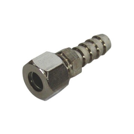 Tétine Ermeto Ø11 Niquelé tube 8mm écrou et anneau