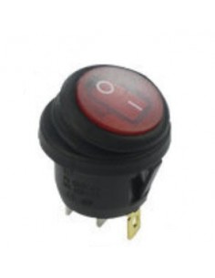 interruptor basculante medida de montaje 19x13mm rojo 2NO 250V 13A  iluminado 0-I XCK-017