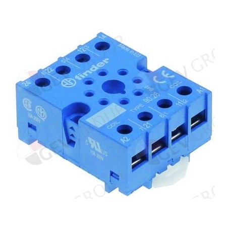 zócalo de relé 8 polos medidas 51x41x23mm 250V 10A 