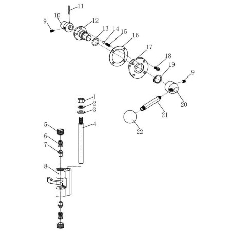 Transmission Base Mixer M20A Breakdown 17