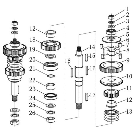 Engrenage d'embrayage Pétrin B20F M20A B10
