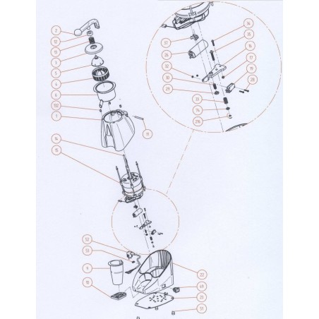 Douille Inox Presse-agrumes Cunill Acid1 EC012
