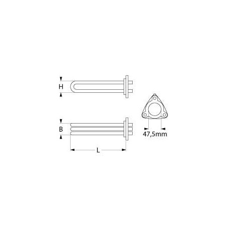 Resistência Lavagem Boiler Ozti 1080-1500-2000 9000W9099.01000.06