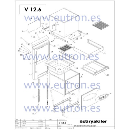 Tube de débordement Ozti OBM 1080 6262.00028.000 40x290mm