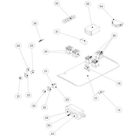 Interrupteur à bouton-poussoir Ozti M22DR-G 6232.00012.08