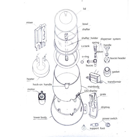 Bouchon à vis Chocolatera CH HLC Détail numéro 3