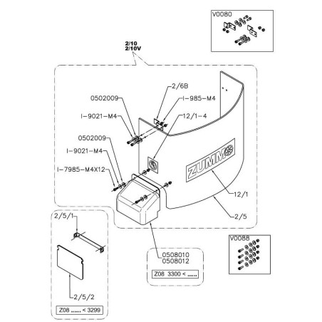 Saída capa cinza Espremedor de Laranjas Zummo Z08 0508010G