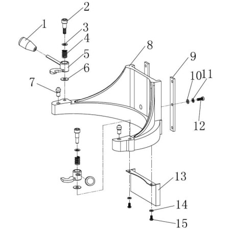 Vis de fixation du cuve du pétrin M20A