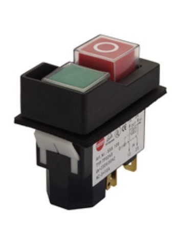 interruptor pulsante KLD-28A medida de montaje 45x22mm verde/rojo 2NO/A1 250V Tripus 555.109