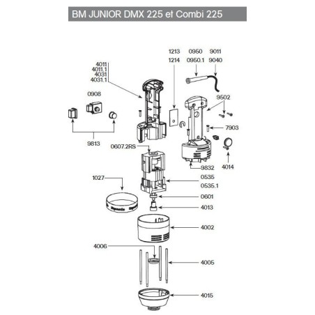 Média coque dynamique inférieure pour Junior 230V 4040