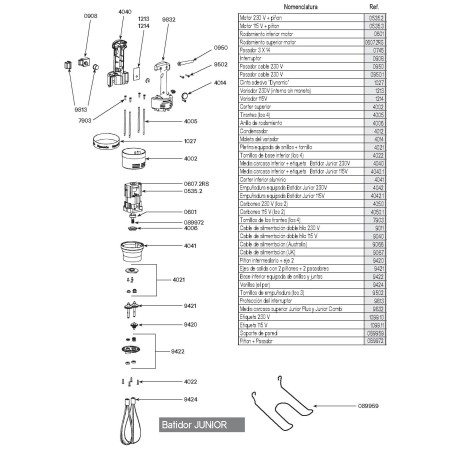 Média coque dynamique inférieure pour Junior 230V 4040