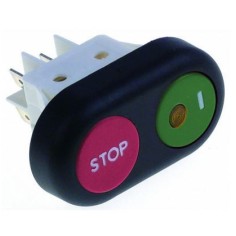 Interrupteur poussoir de mesure de montage 30x22mm rouge/vert 2NO 250V 16A enclenchement RGV