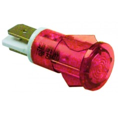 lâmpada de sinalização Ø 12mm vermelho 230V emenda conector Faston 6,3mm