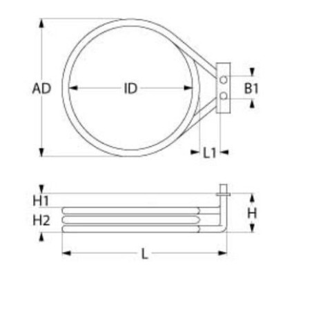 Resistência Forno 1260W CO-4F ECO1-1 HEO YXD OLIS 416784 20199