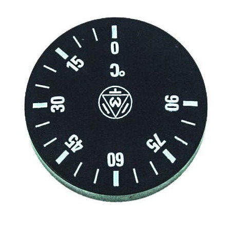 thermostat knob T max 90°C 0-90°C ø 42mm shaft ø 6x4.6mm flat part up black Campeona CF-Cenedese, Univer-Bar