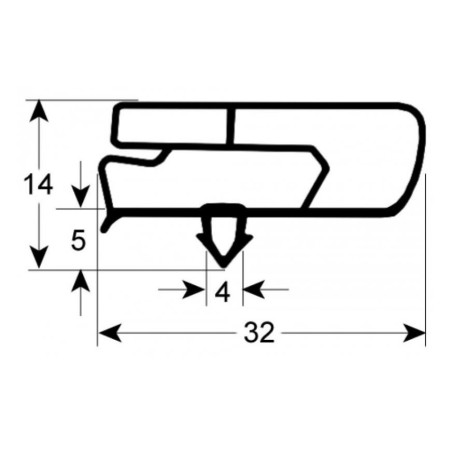 Fagor Edenox Gasket 467X587 Drawer UR-260 MSP2006 profile 9797 12035412 6045010115