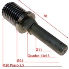 Clavija Perno de acero Picadora 22 Casadio