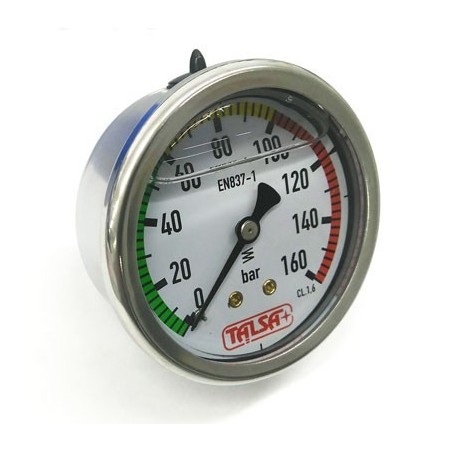 Manómetro D.63 REF.MGS10/3/b 0-160 bar Rosca 1/4" Talsa 2278