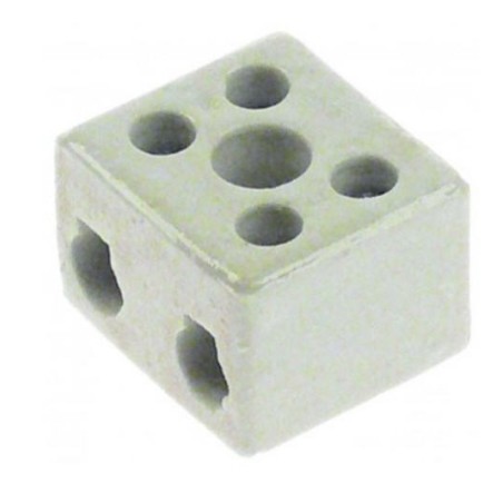connecteur en porcelaine 2 pôles 2,5mm² max. 10A max. 250V T max 200°C L 22mm An 17mm H 15mm 550112