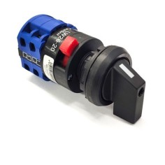 Interrupteur rotatif 3 1-0-2 ON/OFF LW26-20 sur axe de retournement ø 6mm HM-12