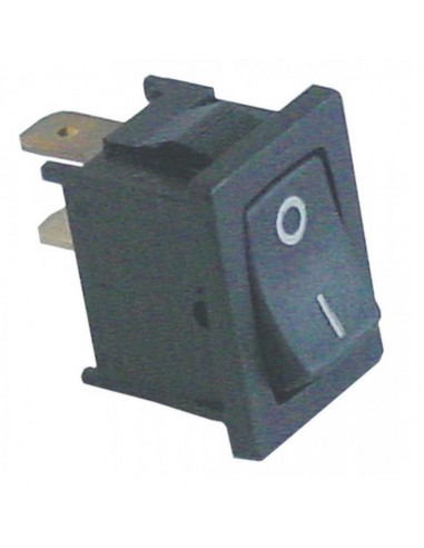 pulsador basculante medida de montaje 19x13mm negro 1NO 250V 6A 0-I  HF-606 TW