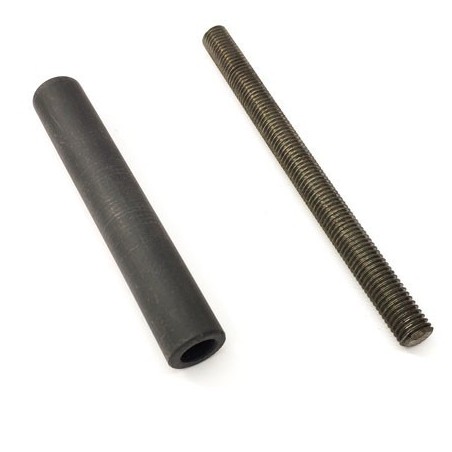 Prolongador brazo apurador cortadora  22x120mm  agujero 12mm Esparrago 156mm M12