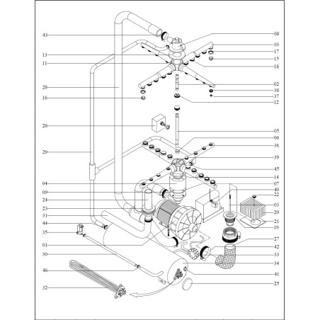 Ensemble de fermeture à boule Lave-vaisselle Arisco DW500 A06CG35