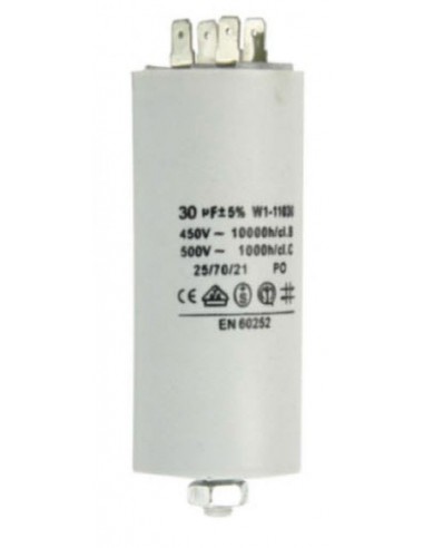 condensador de servicio capacidad 6 µF 450 V tolerancia 5 % 50 Hz 365093 365012
