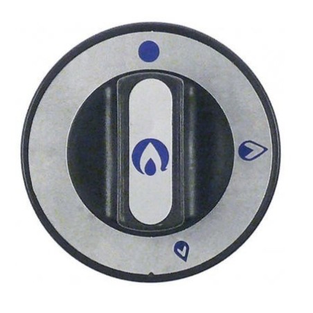 Pomo grifo de gas sin llama piloto ø 76mm eje ø 10